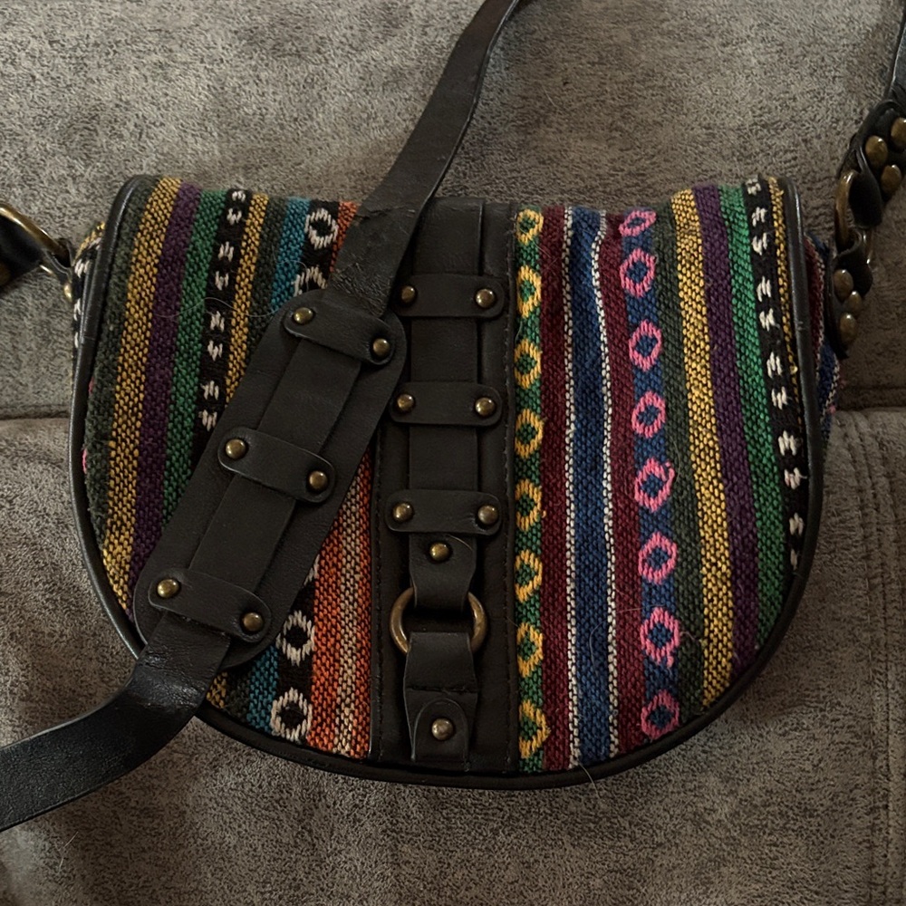 Forever 21 Vibrant Striped Crossbody Bag